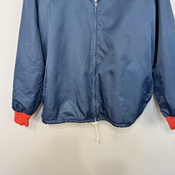 Tuesday Bassen Jacket Womens Large Navy Queen of Hearts Zip Windbreaker Graphic - Picture 3 of 16